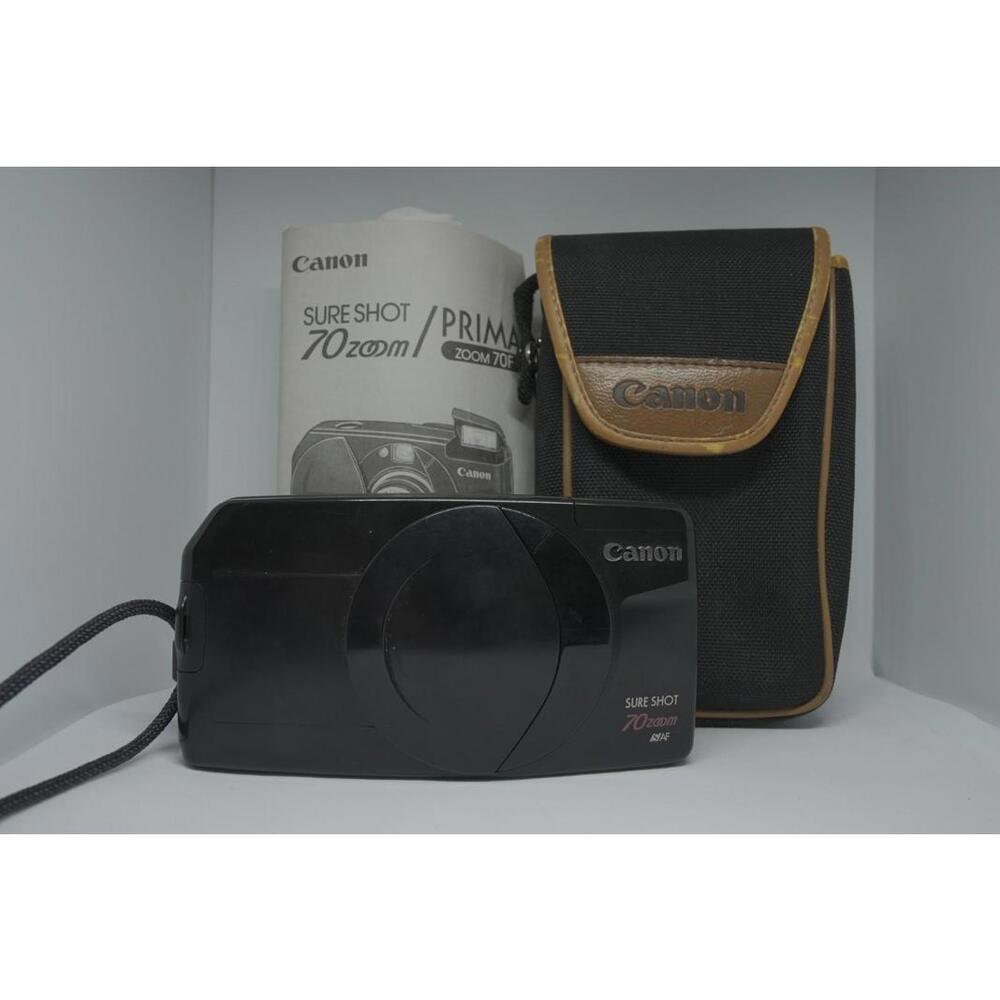 Canon Sure Shot 70 Zoom SAF 35mm Film Camera w/ Case & Manual  Tested (no flash)